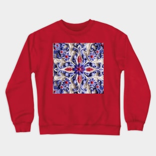 Fourth of July Inspired Design With Center flower and star Crewneck Sweatshirt